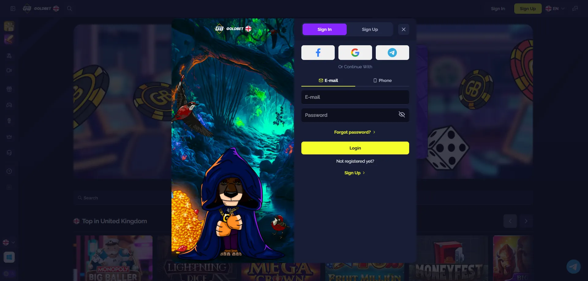 Accesso account Goldbet.io — gestione profilo e sicurezza